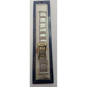 Regal Watch Band Unisex Adjustable Silver New Vintage Expansion 125 Timex Fit